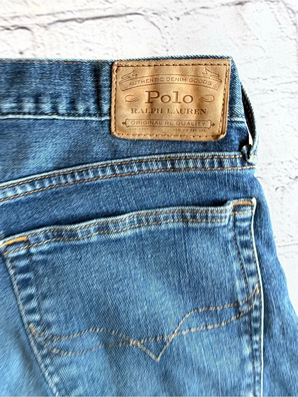 Polo RALPH LAUREN 36x34 THE VARICK SLIM STRAIGHT Mens Jeans Preppy Classic